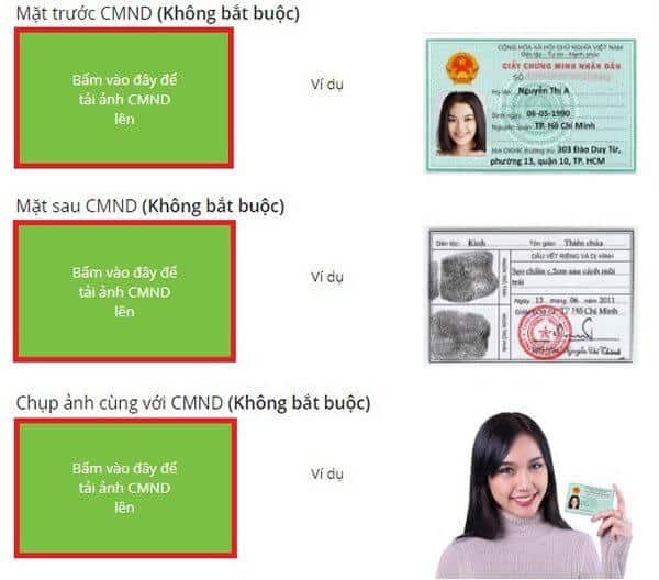 upload cmnd hồ sơ vay tiền Doctor Đồng