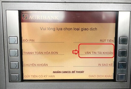 Xem sao kê tài khoản bằng máy ATM Xem sao kê tài khoản bằng máy ATM