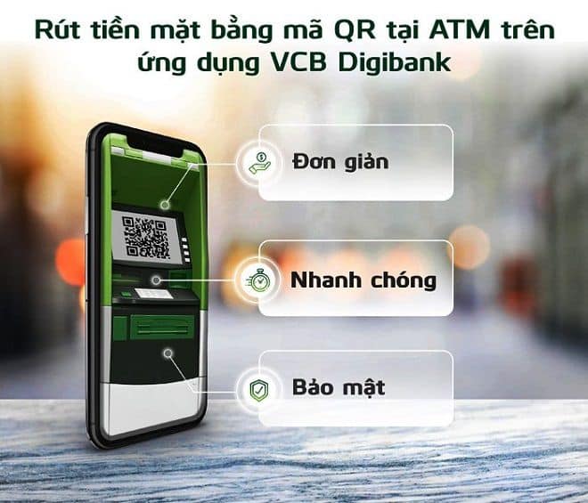 rut tien khong can the tai vietcombank