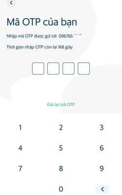 Nhập mã OTP được gửi về số điện thoại của bạn